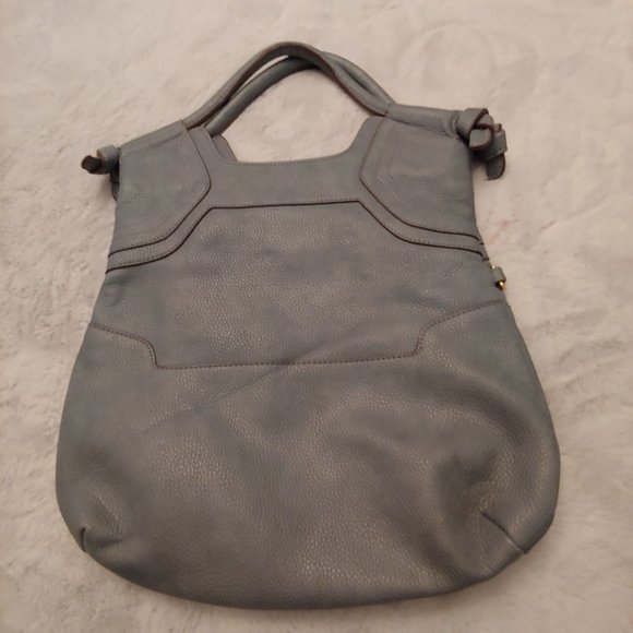 Foley & Corinna Vegan cobbled dusty blue bag - Picture 1 of 7